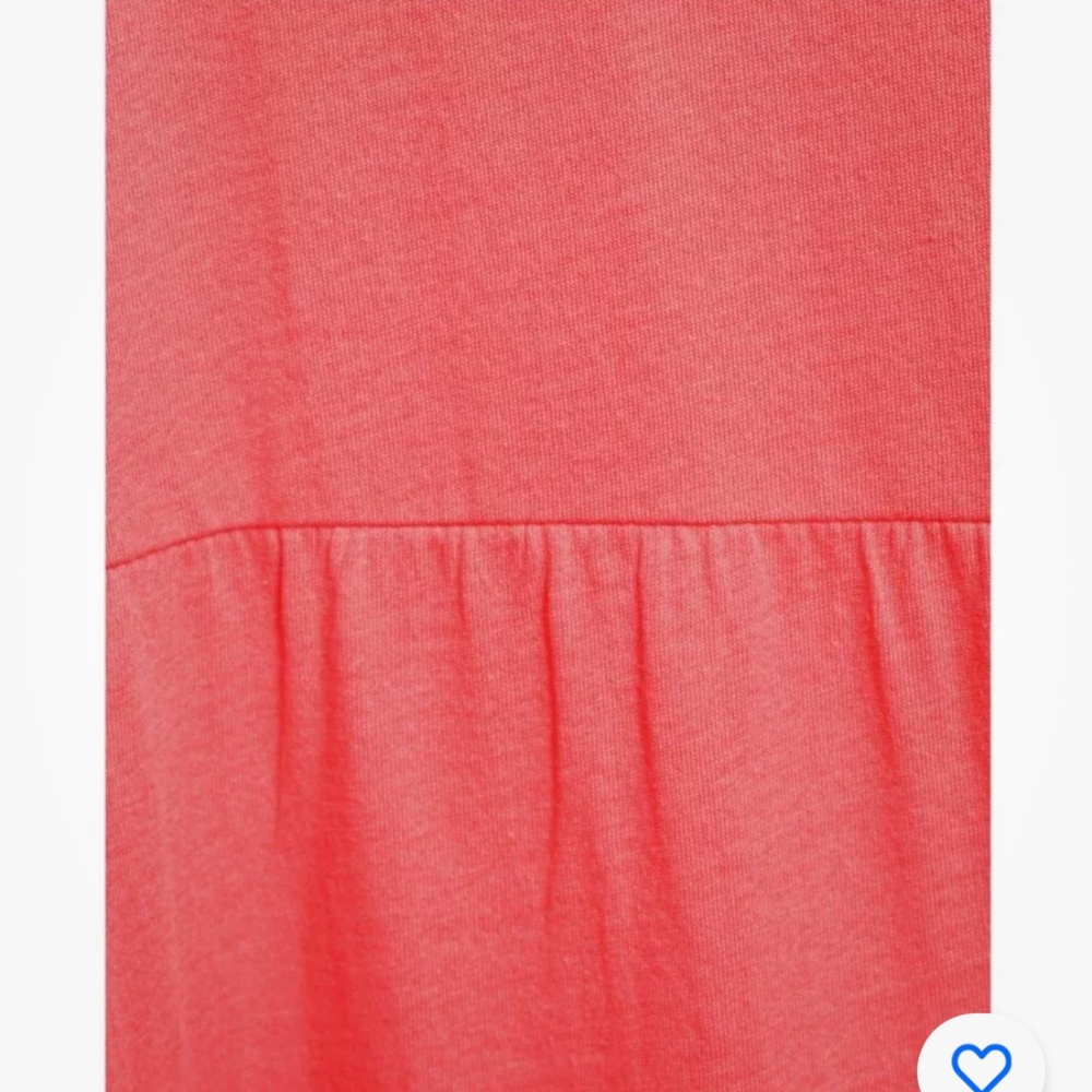 Time and Tru Orange Knit Flutter SleeveTiered Dress Large (12-14) NEW - Picture 6 of 8
